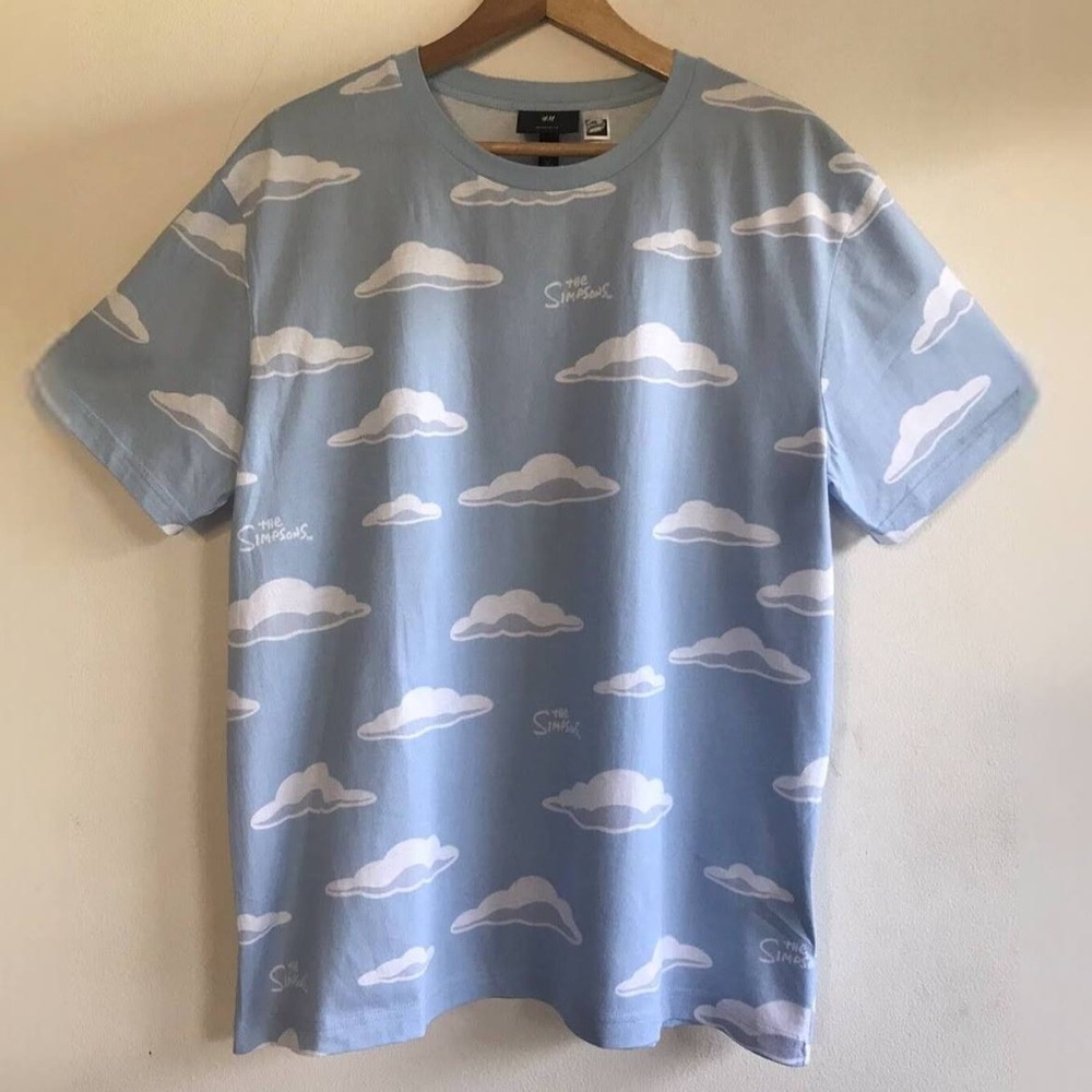 H&M The Simpsons Tee, Xtra Large,
Blue, White, Cotton
